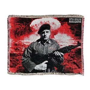 HAVE A GREAT DAY MAGAZINE Woven Soldier Blanket